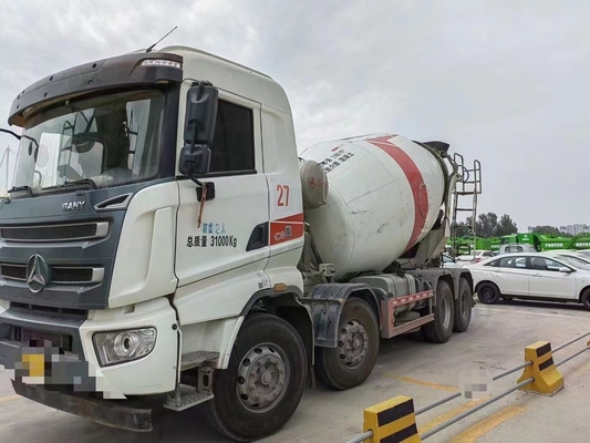 Caminhão misturador de concreto usado cúbico SANY 12 montado SY412C-8S com motor Hino