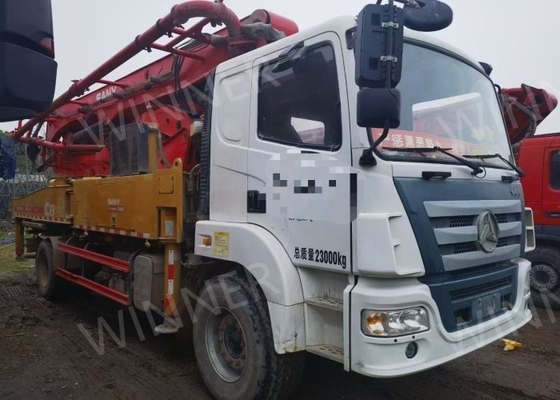 Caminhão de bomba de segunda mão de 2 eixos 2019 caminhões de concreto usados ​​37 m com chassi SANY