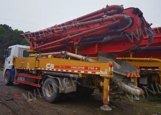 Caminhão de bomba de segunda mão de 2 eixos 2019 caminhões de concreto usados ​​37 m com chassi SANY