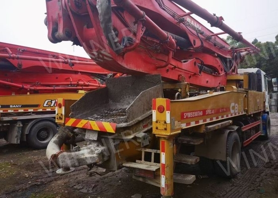 Caminhão de bomba de segunda mão de 2 eixos 2019 caminhões de concreto usados ​​37 m com chassi SANY