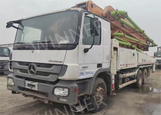 Caminhão bomba de concreto usado 2012 com lança ZLJ5339THB 47 m 3 eixos