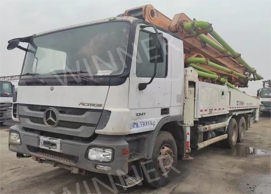 Caminhão bomba de concreto usado 2012 com lança ZLJ5339THB 47 m 3 eixos