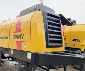 Bomba de concreto estacionária usada 2019 HBT60C 65m3/H com motor a diesel
