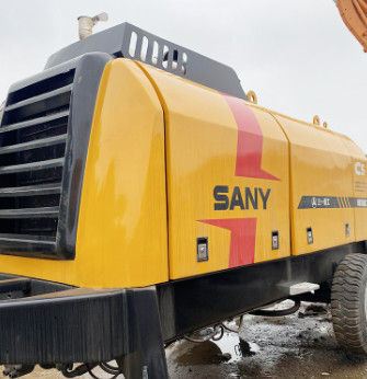 Bomba de concreto estacionária usada 2019 HBT60C 65m3/H com motor a diesel